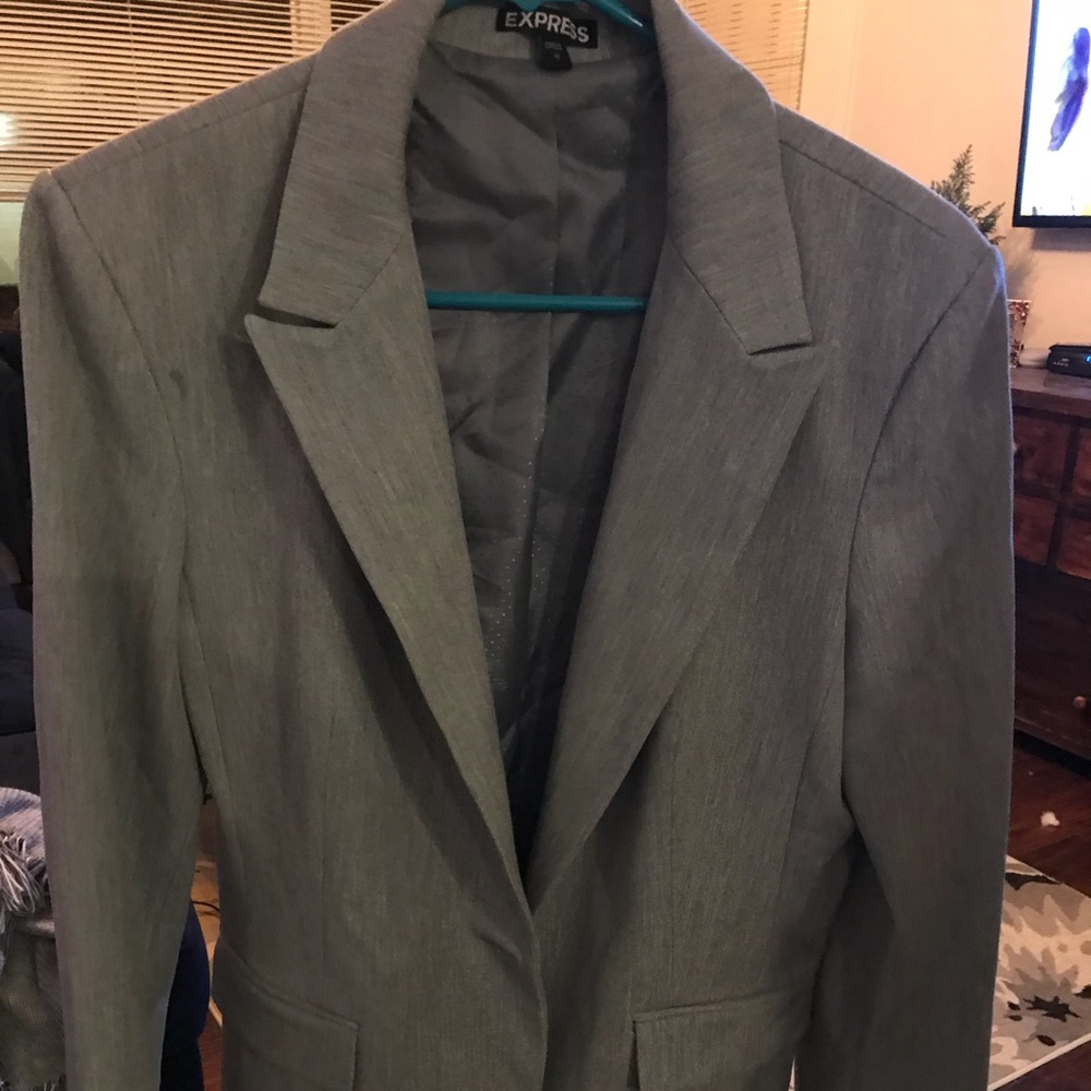Gray Express Blazer! Size 12, only worn once!!
